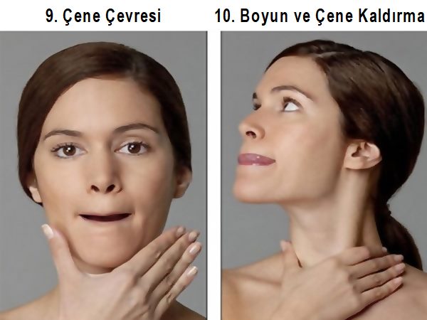 Boyun ve çene çevresi yüz egzersizi