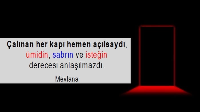 İbretlik sözler Mevlana