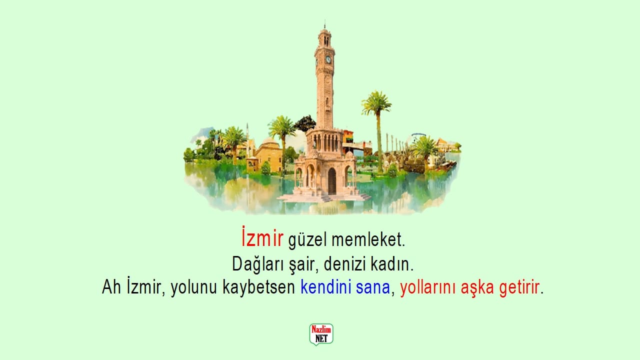 İzmir ile ilgili sözler