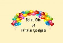 Belirli Gün ve Haftalar Çizelgesi