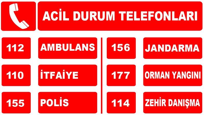 Önemli Telefon Numaraları Listesi