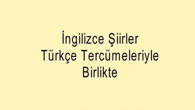 İngilizce Şiirler