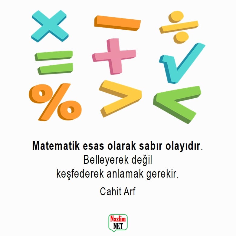 Matematik ile ilgili sözler resimli