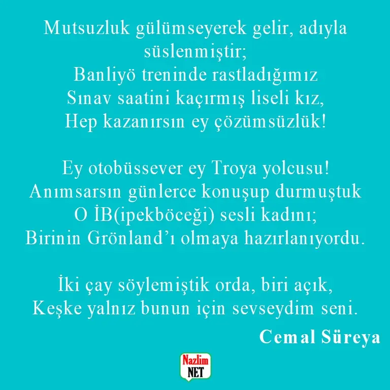 4. Cemal Süreya şiirleri