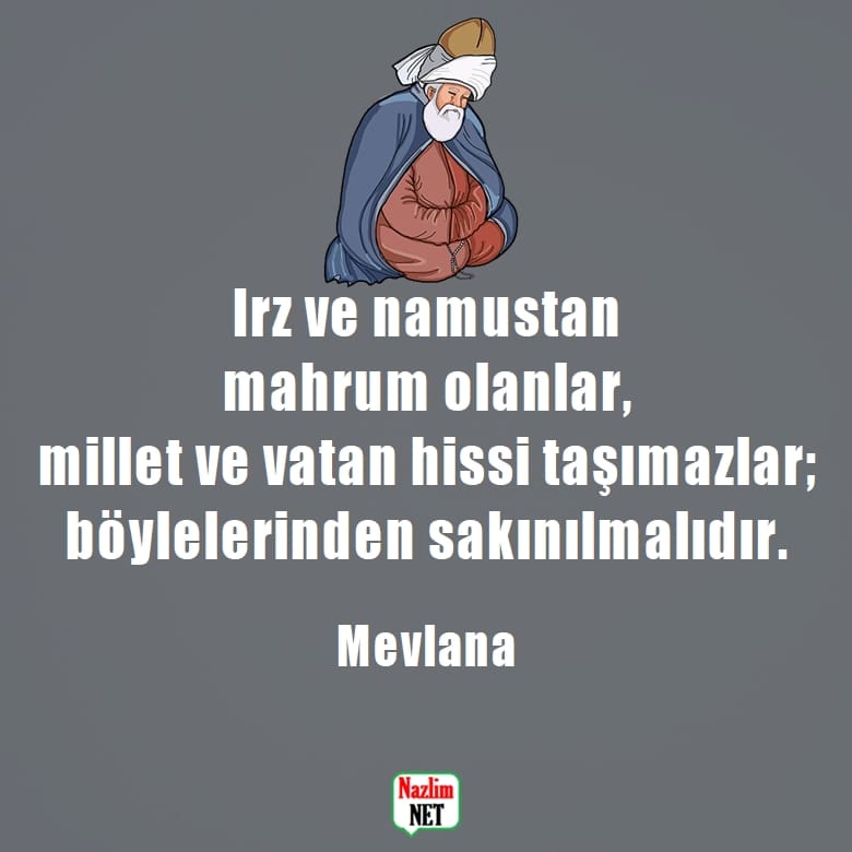 Mevlana'nın vatan ile ilgili sözleri