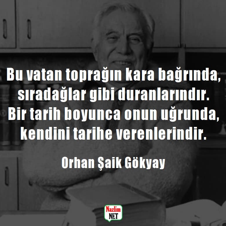 Orhan Şaik Gökyay'ın vatan sözleri