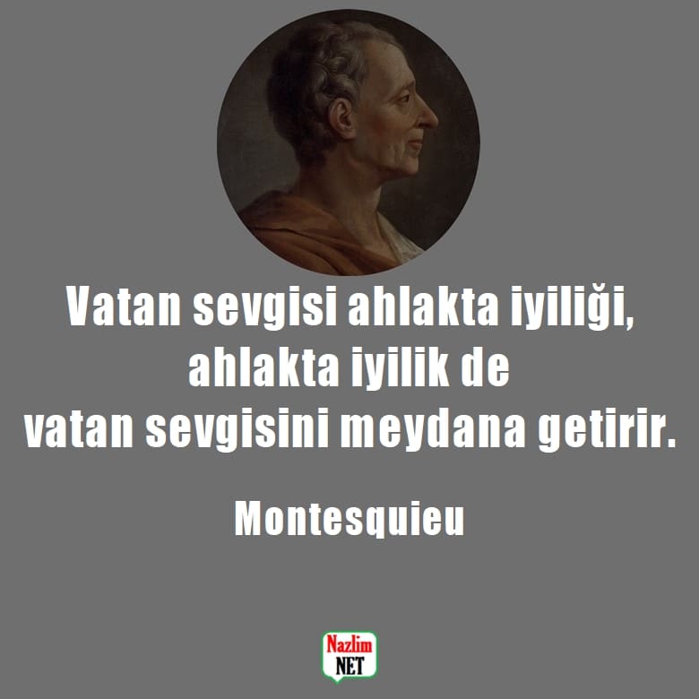 Montesquieu vatan sözleri