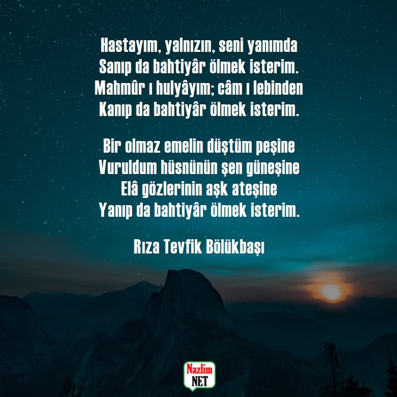 Rıza Tevfik Bölükbaşı şiirleri