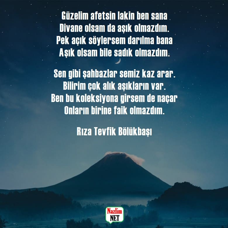 Rıza Tevfik Bölükbaşı şiirleri