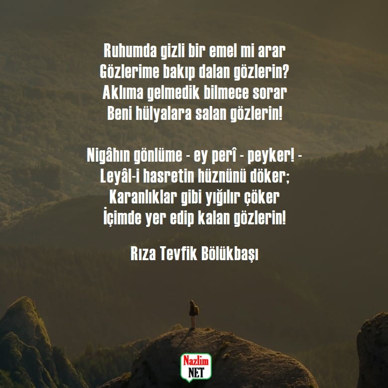 Rıza Tevfik Bölükbaşı şiirleri