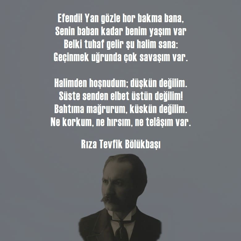 Rıza Tevfik Bölükbaşı şiirleri