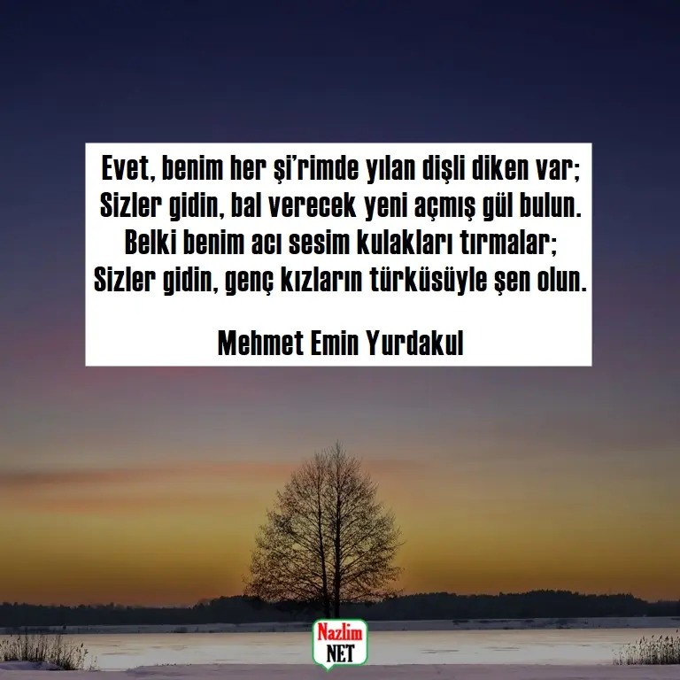 Mehmet Emin Yurdakul şiirleri