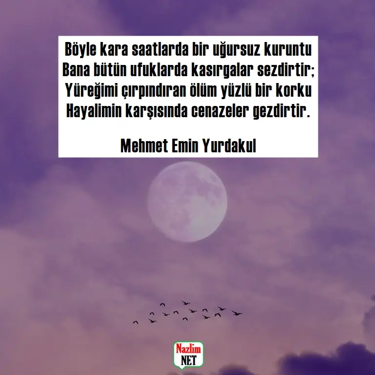 Mehmet Emin Yurdakul şiirleri