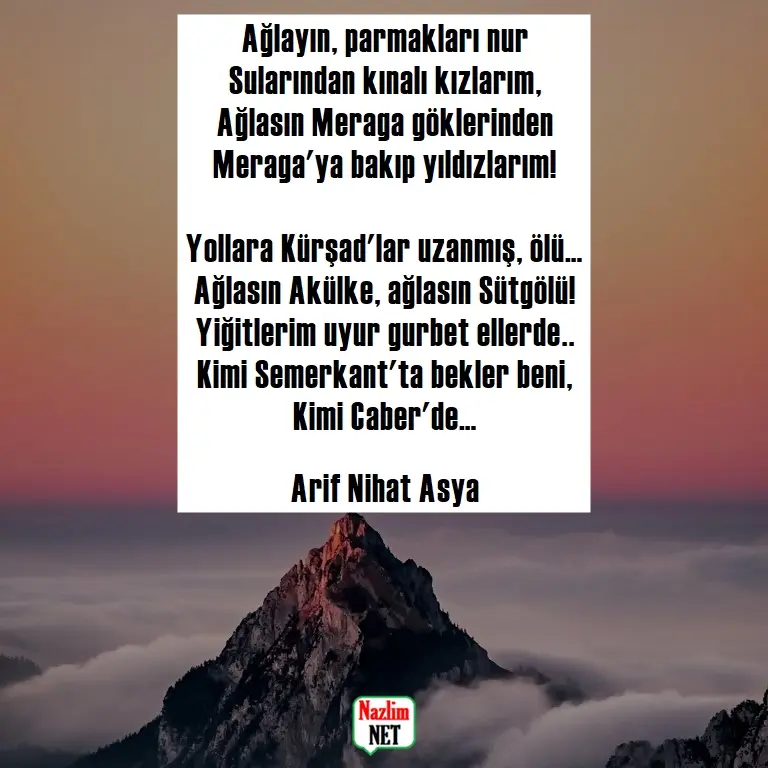 Arif Nihat Asya şiirleri