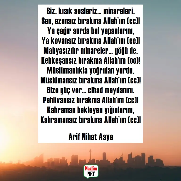 Arif Nihat Asya şiirleri